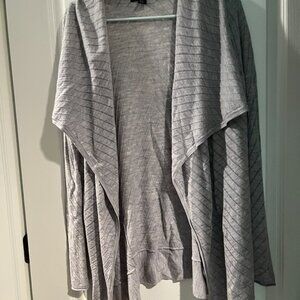 gray women Tahari cardigan